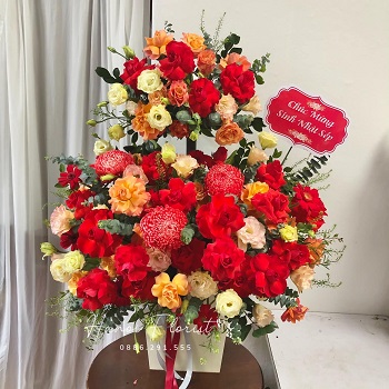 Giỏ hoa khai trương SP100017